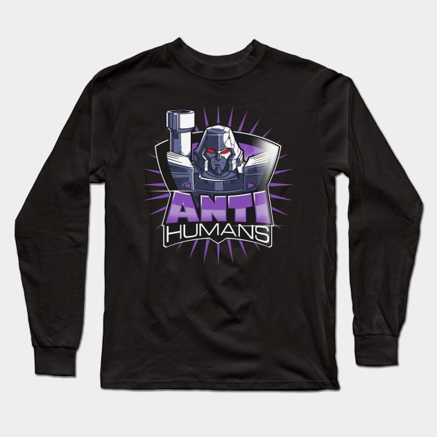 Megabot Anti-Humans Long Sleeve T-Shirt by Getsousa